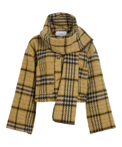 Viamika l/s checked w.scarf