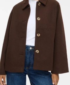 Viclaudia l/s jacket-noos MARRON