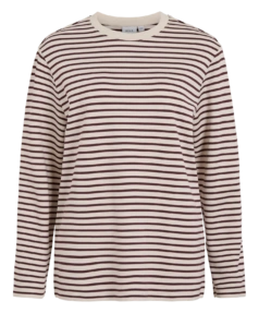 Viraluna o-neck l/s top GRANATE