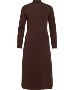 Visway highneck l/s midi knit dress/bfs