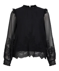 Vimelina l/s o-neck top