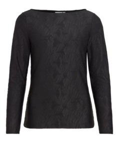 Vimorla boatneck l/s top NEGRO