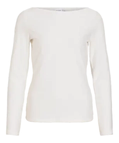 Vimorla boatneck l/s top BLANCO