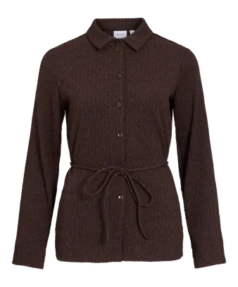 Vimeresa collar l/s shirt MARRON