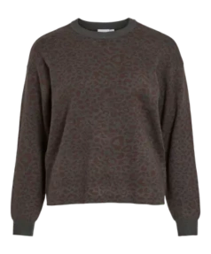 Vilopa o-neck l/s jaquard knit top
