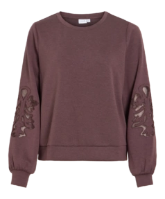 Visiffa lace o-neck l/s top